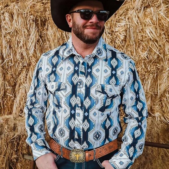 Western-PU-Leather-Belts for Men and Women Cowboy-Cowgirl Longhorn-Bull-Pattern- - Picture 4 of 8